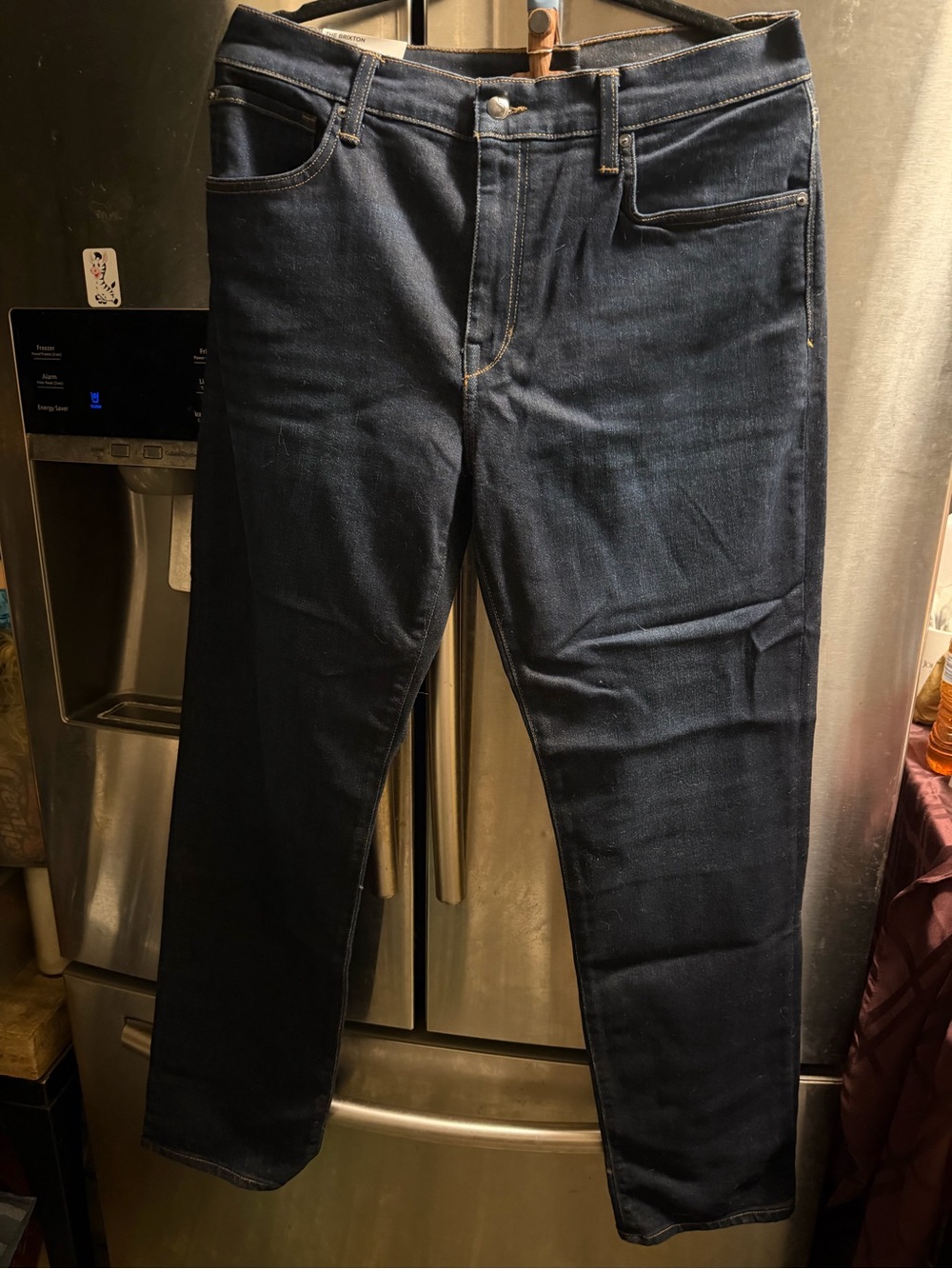 Brixton Men's Straight Dark Indigo Jeans